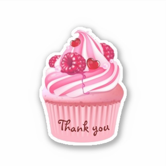 Thank you cupcake sticker (Front)