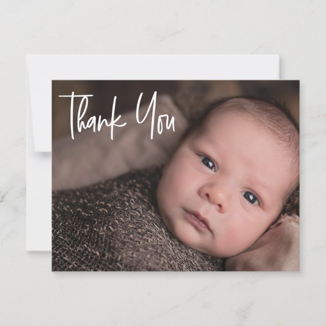 THANK YOU custom Baby photo Announcement (Front)