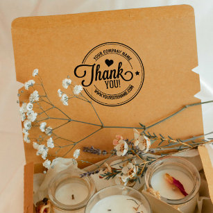 Thank You, Custom Business and Site, Large  Rubber Stamp