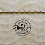 Thank You, Custom Business And Site,  Rubber Stamp at Zazzle