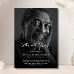 Thank You Custom Funeral Photo Sympathy Grief Loss<br><div class="desc">Personalized custom sympathy thank you bereavement funeral card with black overlay and space for a photo of your loved one.</div>