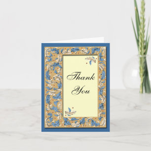 Thank You Custom Gothic Feathers Note Card