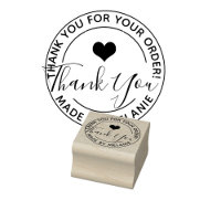 Thank You Custom Logo Elegant Script Circle Text