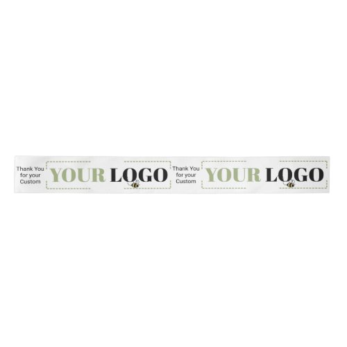 Thank You Custom Logo Template White 3 Wide Satin Ribbon