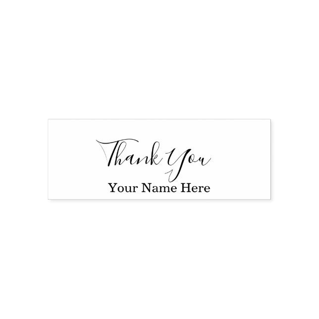 Thank You Custom Name Birthdays Weddings Classy Self-inking Stamp (Design)