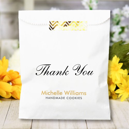 Thank You Custom Name Text Personalized Favor Bag
