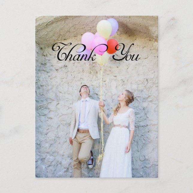 Thank You, Custom Photo Postcard (Front)