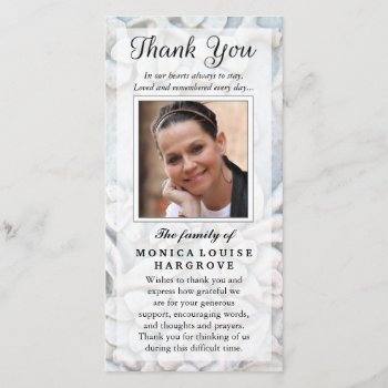 Thank You Custom Photo Sympathy - Floral Stone by juliea2010 at Zazzle