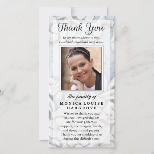 Thank You Custom Photo Sympathy _ Floral Stone