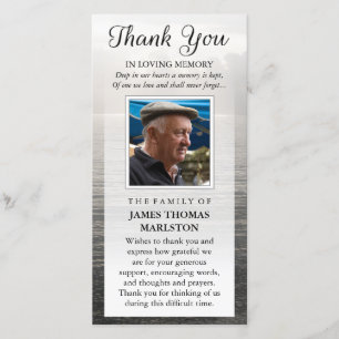 Thank You Custom Photo Sympathy - Peaceful Water Card