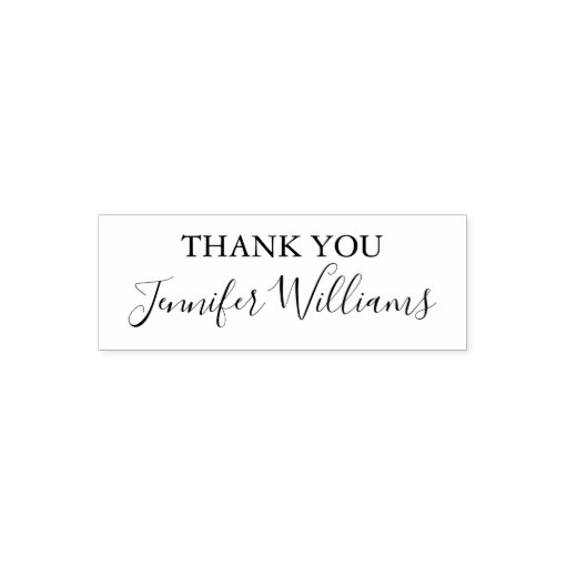 Thank You Custom Script Signature Personalized Self-inking Stamp | Zazzle