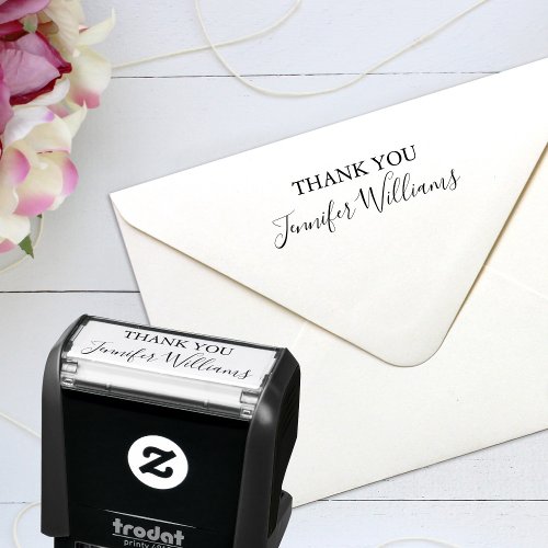 Thank You Custom Script Signature Personalized Self_inking Stamp
