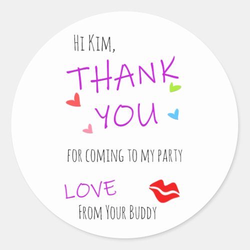 Thank You Custom Stickers Label For All Occasions