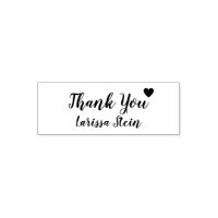 Custom Name Signature Stamp - 10 Font options Self-Inking 1 or 2 Line Stamper with Personalized Script Calligraphy Thank You Handmade Stamp