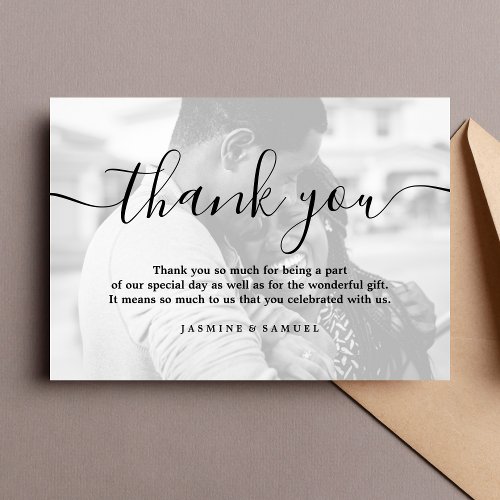 Thank You Custom Wedding Photo 