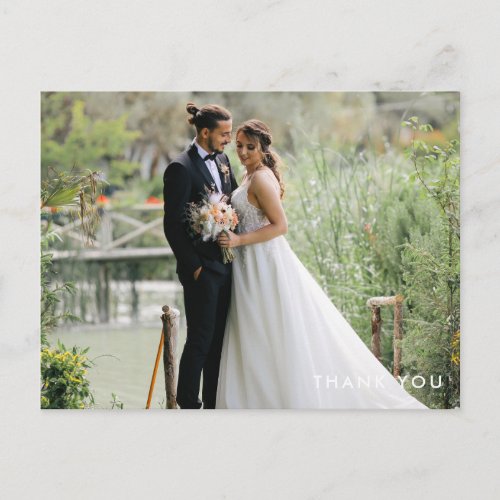 Thank You Custom Wedding Photo Postcards