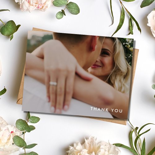 Thank You Custom Wedding Photo Postcards