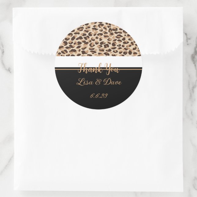 Thank You Custom Wedding Stickers  (Bag)