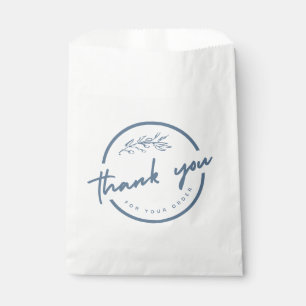 Thank You- Custom White Favor Bag
