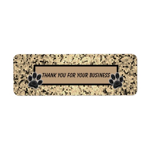 Thank You Customer Animal Business Paw Print Label