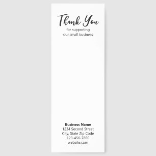 Thank You Customer Appreciation White Business Bookmarks