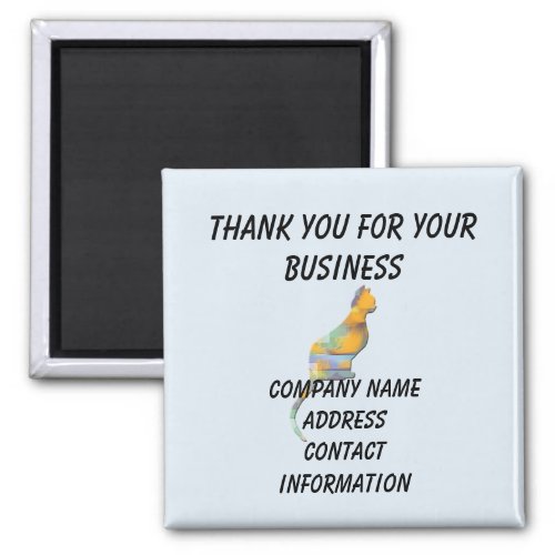 Thank You Customer Cat Business Promotional  Magnet