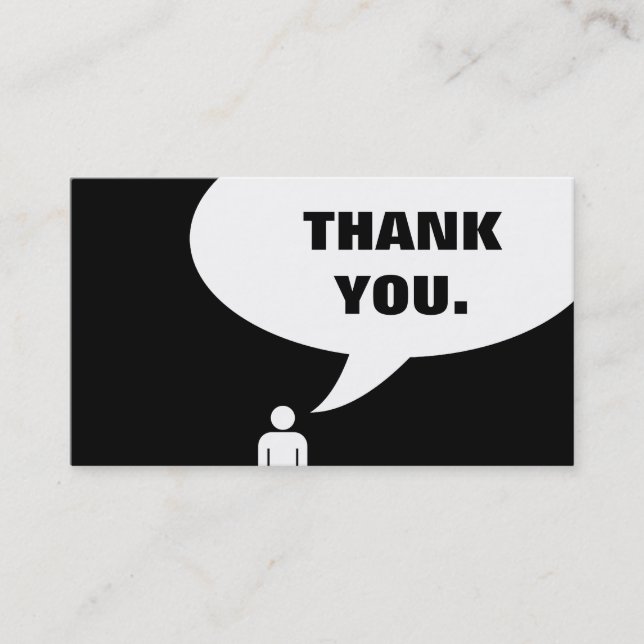 thank you. (customer loyalty) loyalty card (Front)