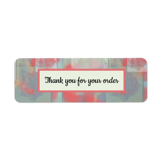 Thank You Customer Order Pastel Abstract Business Label (Front)