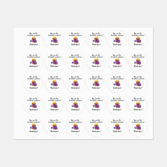 Thank you Customers Stickers (Multiple) (Sheet)