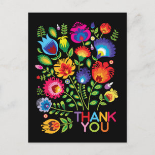 Thank you customizable folklore postcard