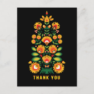 Thank you customizable folklore postcard