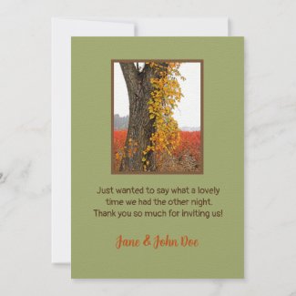 THANK YOU/CUSTOMIZABLE/TREE,VINE, BLUEBERRY FIELDS