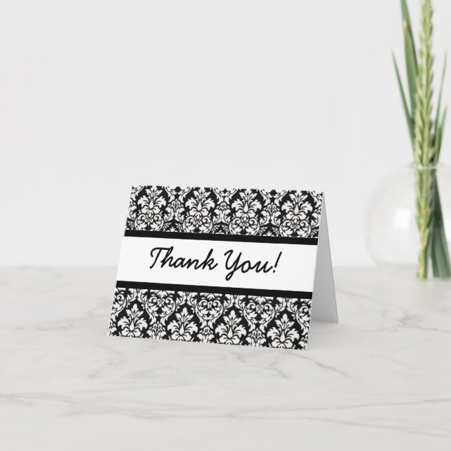 Thank You (customize font & color) Card (Front)