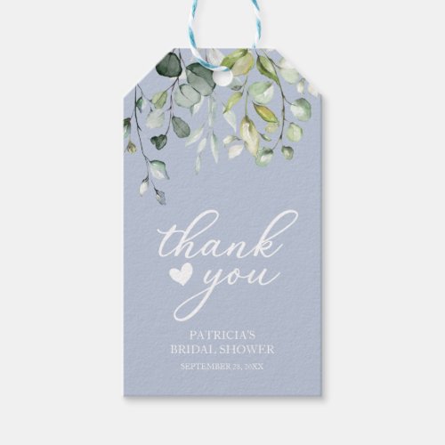 Thank You _ Cute Heart Greenery Eucalyptus Gift Tags