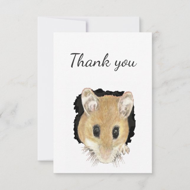 Thank You Cute Little Curious Mouse Animal (Front)