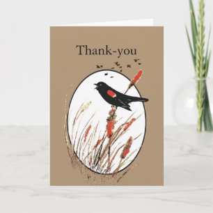 Thank You Cute Little Red-Winged Blackbird Bird