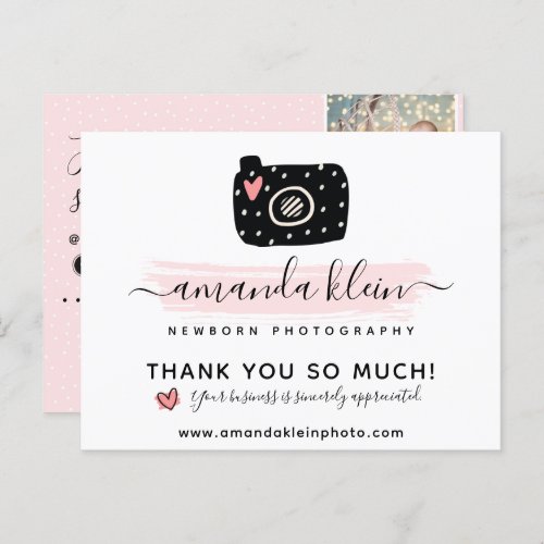 Thank You Cute Minimalist Photography Logo 4_Photo Postcard