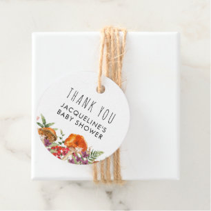 Thank You Cute Mushroom Baby Shower Favor Tags