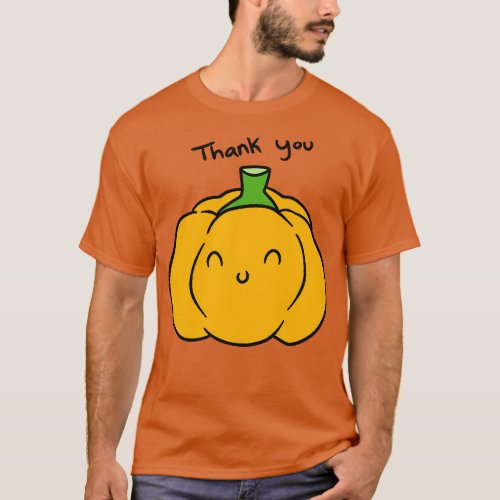 Thank You Cute Orange Bell Pepper T_Shirt