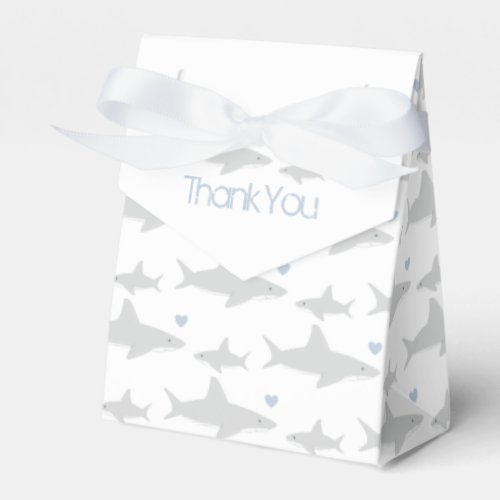Thank You Cute Sharks Baby Shower Favor Boxes