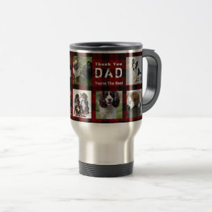 Thank You DAD 9 x Photo Collage Mug Buffalo Plaid