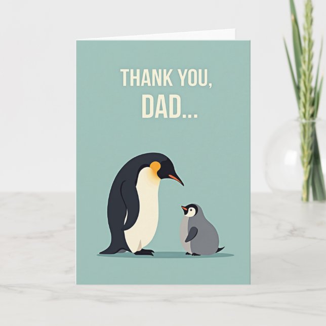 Thank You Dad Bird Art Card (Front)