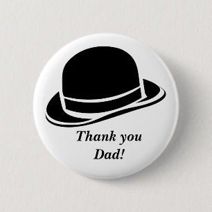 Thank you Dad black hat Button