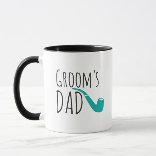 Thank You Dad Father of the Groom Fun Modern Pipe Mug
