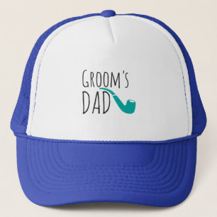Thank You Dad Father of the Groom Fun Modern Pipe Trucker Hat