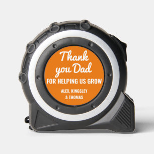 Thank You Dad Father's Day Family Names Custom Tape Measure