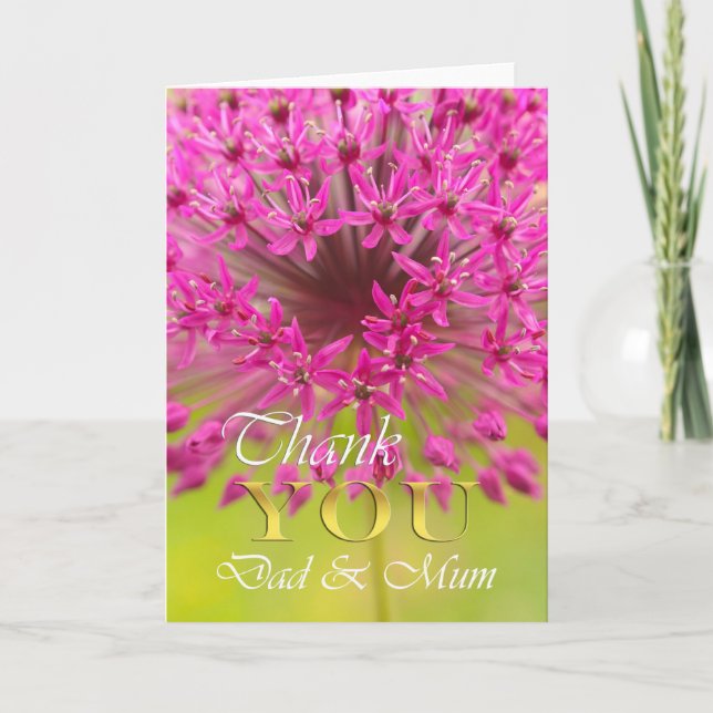 Thank you Dad & Mum, purple flower close up (Front)