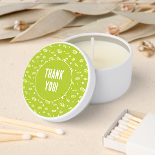 Thank You Daisy Flower Spring Party Favor Mini Candle Favors