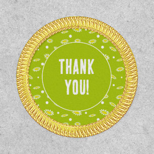 Thank You Daisy Flower Spring Party Favor Patch