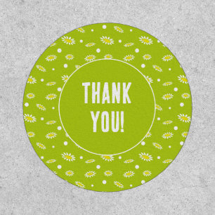 Thank You Daisy Flower Spring Party Favor Patch